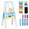 Kids Gift Double Sided Art Creative Easel Adjustable Height w/Accessories Blue